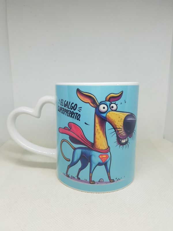 Taza Solidaria "Super Galgo Turquesa"