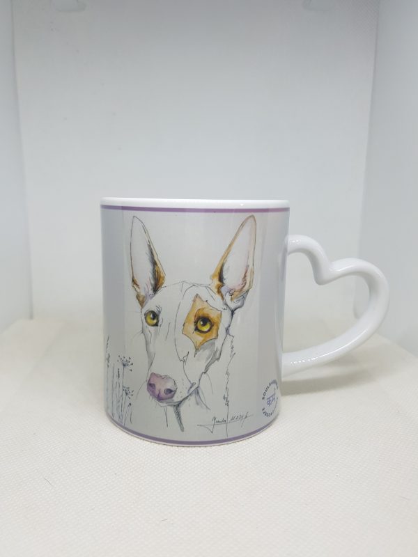 Taza Solidaria "Galgo Blanco y Canela"