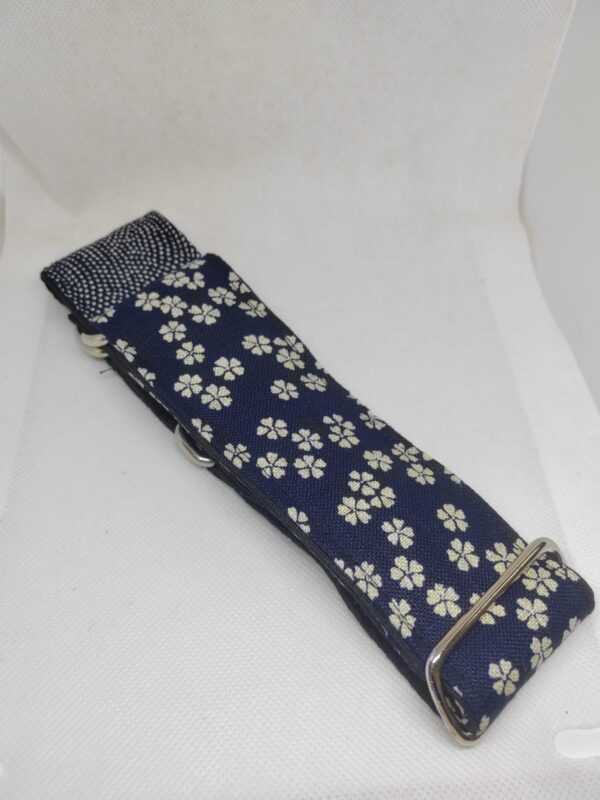 Collar Martingale Combinado "Flores y lunares" azul marino - Imagen 3