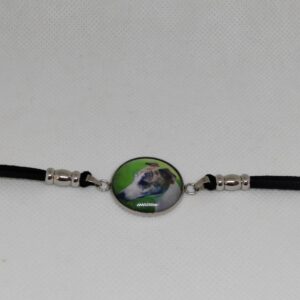 Pulsera Esmaltada "Galgo Blanco y Atigrado"